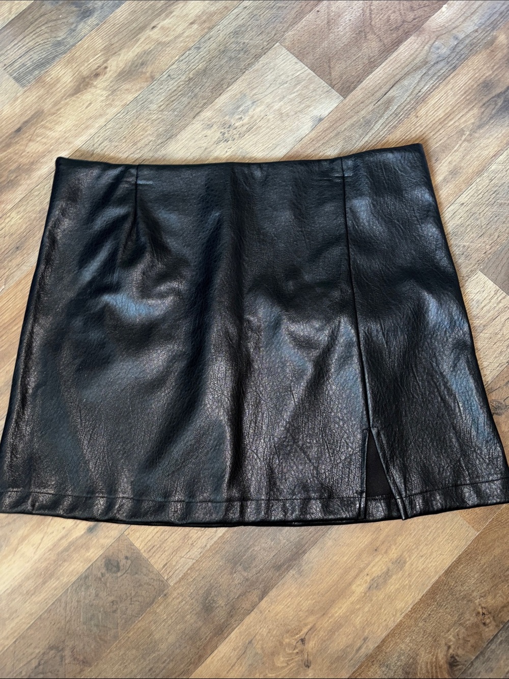 Wild Fable Black Faux Leather Mini Skirt, sz 18